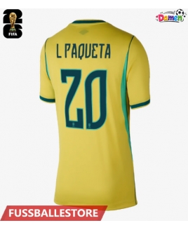 Günstige Brasilien Lucas Paqueta #20 Heimtrikot Damen WM 2026 Kurzarm